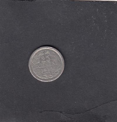 Beschrijving: 25 Cent WILHELMINA  